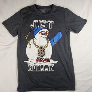 Seven Oaks Snowman Graphic T-Shirt | Mens Small S | Just Chillin Hip Hop Winter
